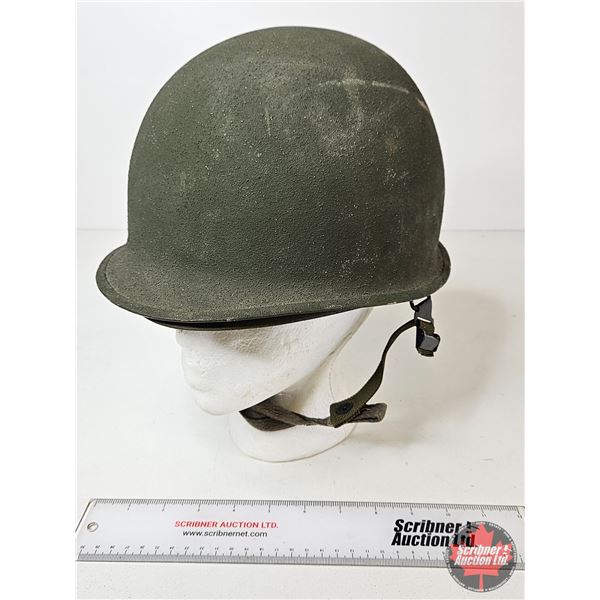 M1 Military Helmet : c/w Liner & Chinstrap