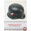 Image 3 : WWII German-Style Miniature Helmet : Grey-Green : c/w Liner & Chinstrap