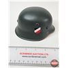 Image 4 : WWII German-Style Miniature Helmet : Grey-Green : c/w Liner & Chinstrap