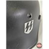 Image 10 : WWII German-Style Miniature Helmet : Black : c/w Liner & Chinstrap