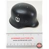 Image 3 : WWII German-Style Miniature Helmet : Black : c/w Liner & Chinstrap