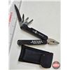 Image 7 : (2) Multi-Tools & (1) Folding Hunting Knife : c/w Belt Pouches