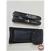 Image 8 : (2) Multi-Tools & (1) Folding Hunting Knife : c/w Belt Pouches