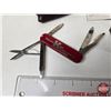 Image 3 : 2 Folding Knives : Swiss Army & Eagle Design : c/w Pouch & Box