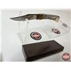Image 5 : 2 Folding Knives : Swiss Army & Eagle Design : c/w Pouch & Box