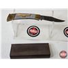 Image 7 : 2 Folding Knives : Swiss Army & Eagle Design : c/w Pouch & Box