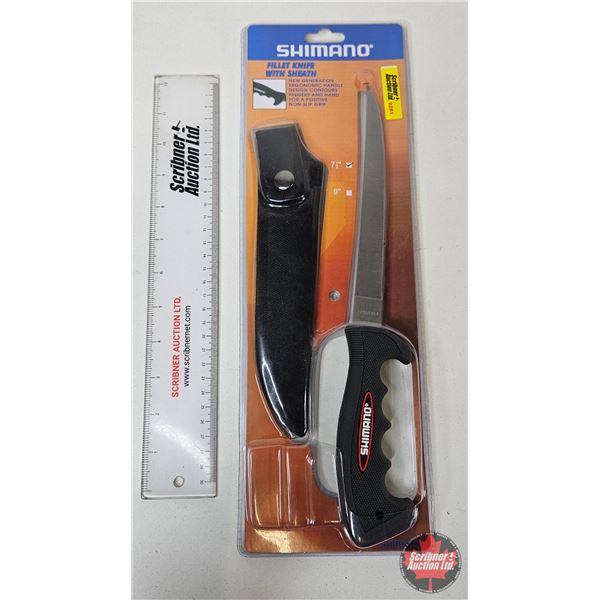 Shimano Fillet Knife : 7-1/2 Inch Blade : c/w Sheath