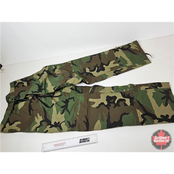 Military Camo Rain Pants : Medium Long