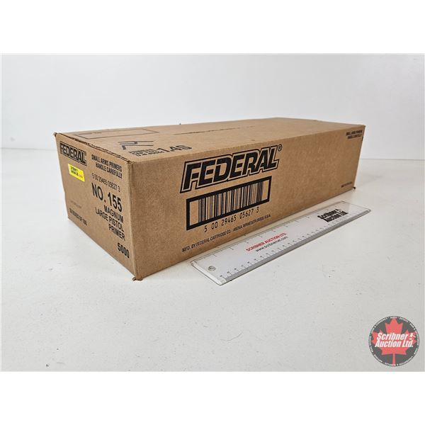Federal No. 155 Large Pistol Magnum Primers : 5,000 : Unopened Case