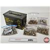 Image 1 : Empty Brass : 9mm Luger & .38 Special : (5) Bags : c/w Metal Ammo Can