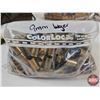 Image 6 : Empty Brass : 9mm Luger & .38 Special : (5) Bags : c/w Metal Ammo Can