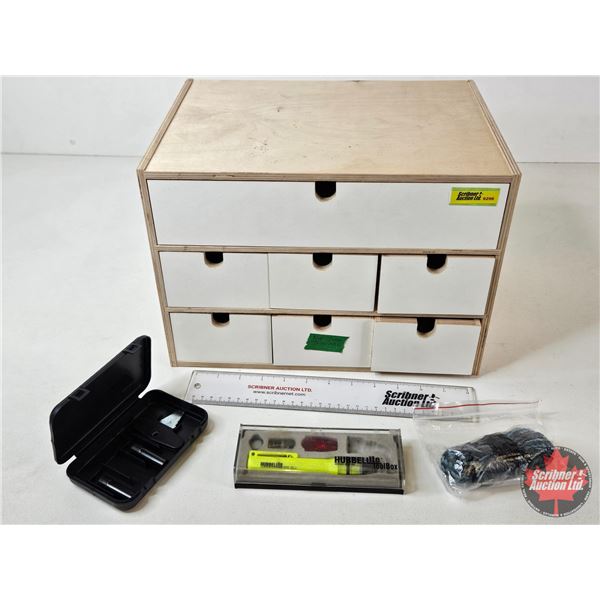 7-Drawer Wooden Cabinet : c/w Reloading Tools & Gun Cleaning Accessories