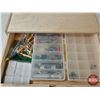 Image 2 : 7-Drawer Wooden Cabinet : c/w Reloading Tools & Gun Cleaning Accessories