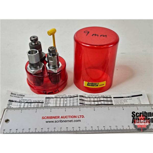 Lee 9mm Luger : 3-Die Set : c/w Shellholder & Case