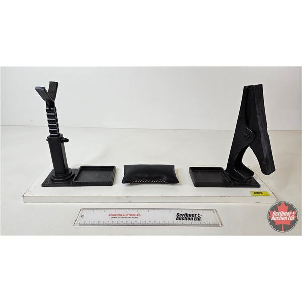Gun Cleaning Cradle / Vise : Mounted on Board