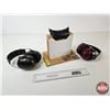Image 1 : (2) Pairs Hearing Protection Earmuffs : c/w Wooden Shooting Rest