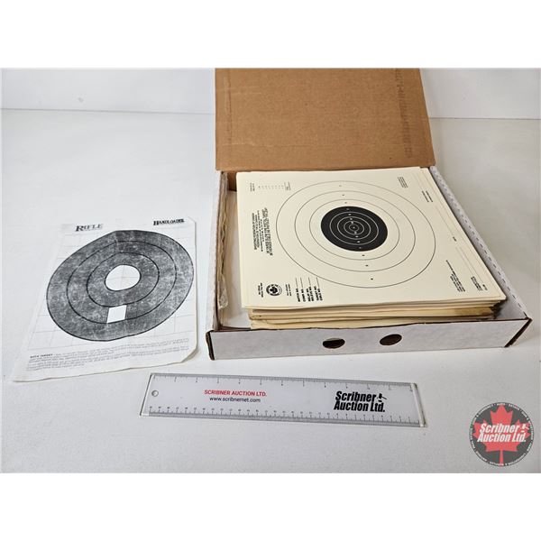 Box of Assorted Paper Shooting Targets : Pistol & Rifle