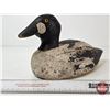 Image 2 : Wooden Duck Decoy (Consignor Tag: Goldeneye / Whistler Drake Working Decoy : 1950s)
