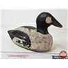 Image 4 : Wooden Duck Decoy (Consignor Tag: Goldeneye / Whistler Drake Working Decoy : 1950s)