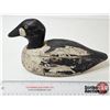 Image 9 : Wooden Duck Decoy (Consignor Tag: Goldeneye / Whistler Drake Working Decoy : 1950s)