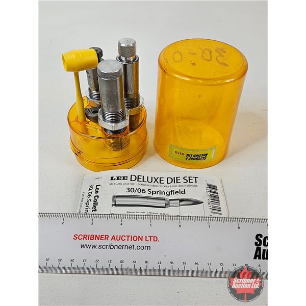 Lee Deluxe .30-06 Springfield : 3-Die Set : c/w Shellholder & Case