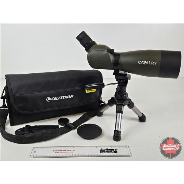 Celestron Cavalry Spotting Scope : 25–75X : c/w Tripods & Case