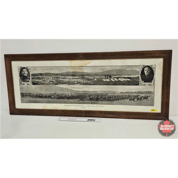 Framed WWI Panoramic Print : The March to the Battlefield : 1914–1915