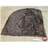 Image 1 : Fur Hide Lap Robe : Felt Trim : Approximately 76 x 65 Inches