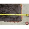 Image 7 : Fur Hide Lap Robe : Felt Trim : Approximately 76 x 65 Inches