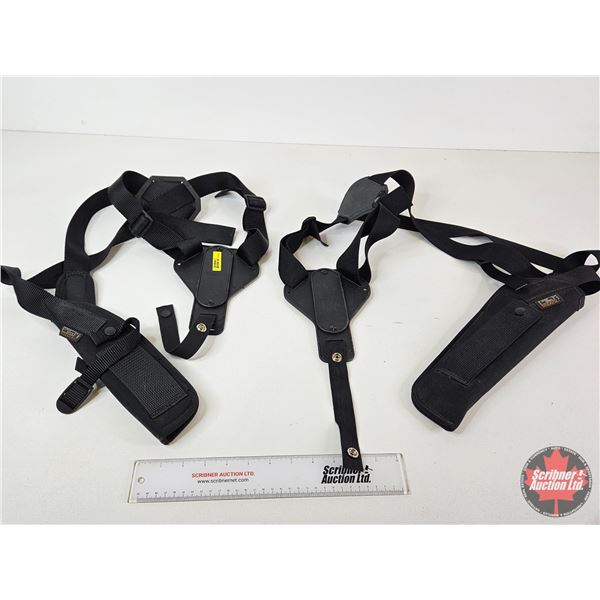 (2) Uncle Mike's Sidekick Shoulder Holsters : Sizes 4 & 5 : c/w Harnesses