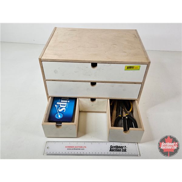 5-Drawer Wooden Cabinet : c/w Gun Cleaning Supplies : Small Tools & Parts