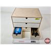 Image 1 : 5-Drawer Wooden Cabinet : c/w Gun Cleaning Supplies : Small Tools & Parts