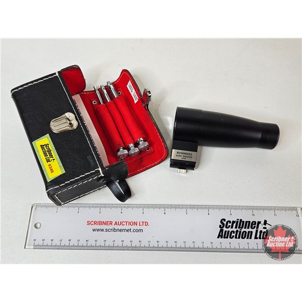 Bushnell Professional Bore Sighter : Model 74-3002 : c/w Arbors & Case