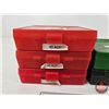 Image 6 : (9) MTM Plastic Ammunition Storage Boxes : Assorted Pistol Sizes