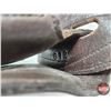 Image 4 : Brown Leather Western Holster & Cartridge Belt : Basketweave Pattern : .22 Cal