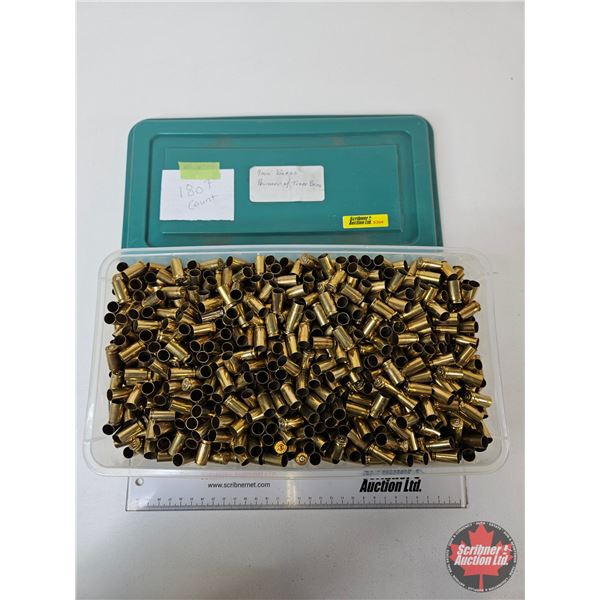 Empty Brass : 9mm Luger : Mixed Headstamps : c/w Storage Tub