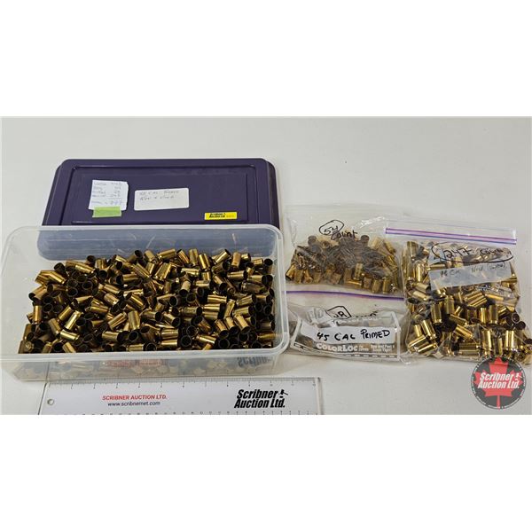 Empty Brass : .45 Auto : 777 Count : c/w Storage Tub