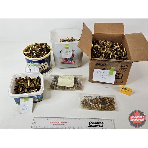 Empty Brass : .38 Special & .44 Magnum : c/w Storage Containers