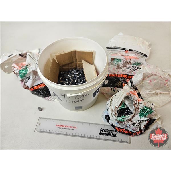 Cast Lead Bullets : .44 Cal : Approximately 43.4 lb Including Containers