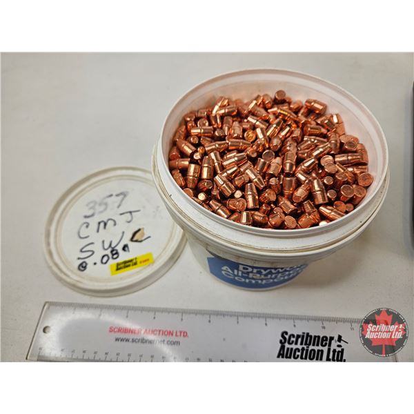 .357 CMJ Semi-Wadcutter Bullets : Approximately 30 lb Including Pail