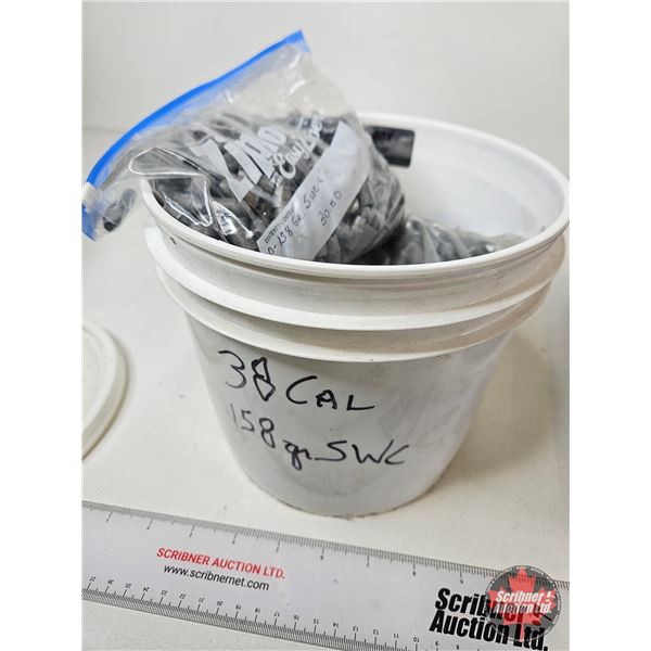 Cast Lead Bullets : .38 Cal : 158 gr SWC : Approximately 47.2 lb Including Bags