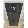 Image 1 : Homak Home Security Steel Storage Cabinet : Wooden Shelves & Dividers : c/w Key