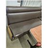 Image 2 : Restaurant Table : Brown Upholstered Booth Bench & (2) Chairs