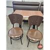 Image 3 : Restaurant Table : Brown Upholstered Booth Bench & (2) Chairs