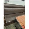 Image 2 : Restaurant Table : Brown Upholstered Booth Bench & (2) Chairs
