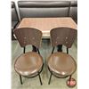 Image 3 : Restaurant Table : Brown Upholstered Booth Bench & (2) Chairs