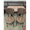 Image 3 : Restaurant Table : Brown Upholstered Booth Bench & (2) Chairs