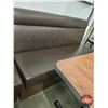 Image 2 : Restaurant Table : Brown Upholstered Booth Bench & (2) Chairs