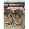 Image 3 : Restaurant Table : Brown Upholstered Booth Bench & (2) Chairs