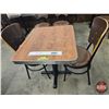 Image 1 : Restaurant Table : Woodgrain Laminate Top : c/w (2) Chairs